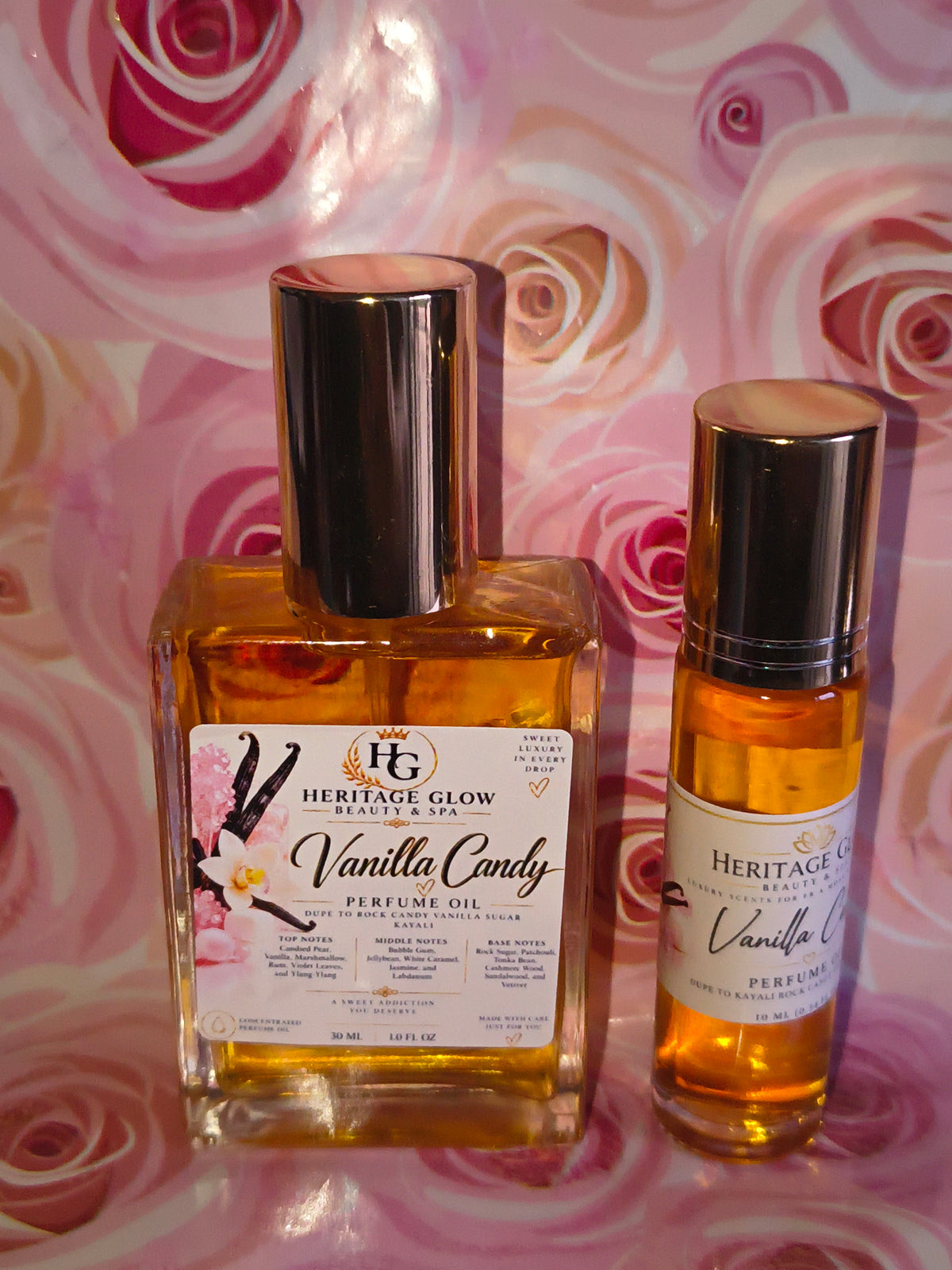 VANILLA CANDY Luxury Perfume Spray & Roll-On Fragrance Oil Set