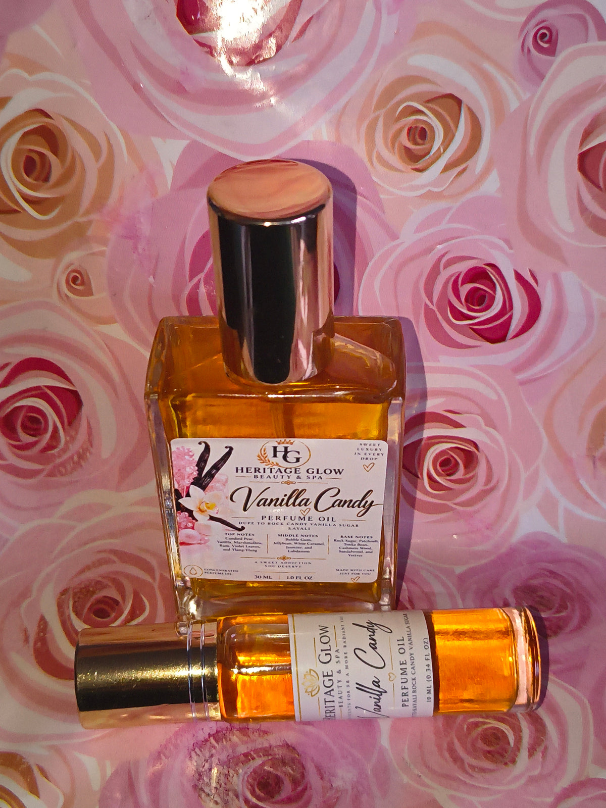 VANILLA CANDY Luxury Perfume Spray & Roll-On Fragrance Oil Set