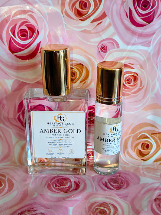 Amber Gold Luxury Perfume & Oil Set